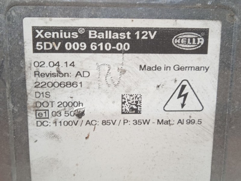 Recambio de centralita faros xenon para nissan qashqai i (j10, nj10) 2.0 dci referencia OEM IAM 5DV00961000  