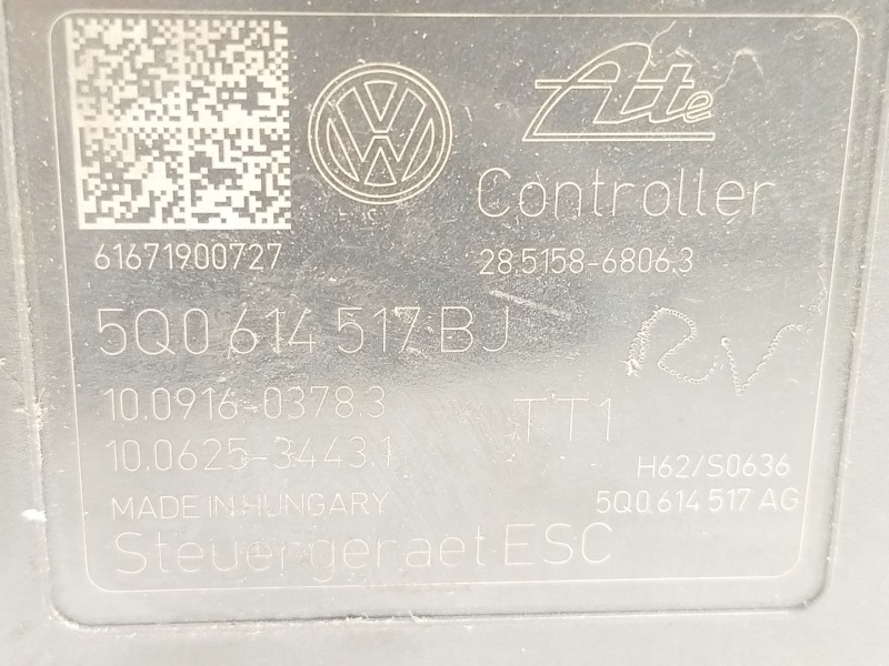 Recambio de abs para volkswagen golf vii lim. 1.6 16v tdi dpf referencia OEM IAM 5Q0614517BJ 28515868063 10022008274
