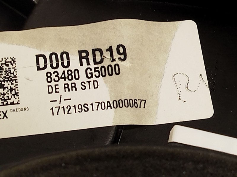 Recambio de elevalunas trasero derecho para kia niro i (de) 1.6 gdi hybrid referencia OEM IAM 83480G5000 83460G5000 