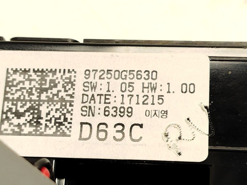 Recambio de mando climatizador para kia niro i (de) 1.6 gdi hybrid referencia OEM IAM 97250G5630 97250G5630CA 