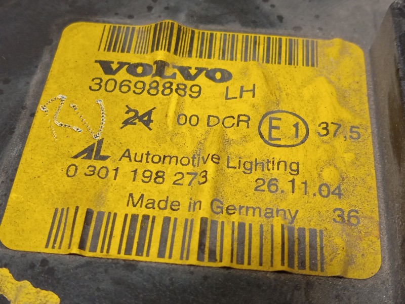 Recambio de faro izquierdo para volvo v50 (545) 2.0 d referencia OEM IAM 30698889  0301198273