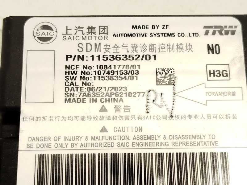 Recambio de kit airbag para mg mg zs suv (azs1) 1.5 vti referencia OEM IAM 10321391 11536352 SAIC471C1