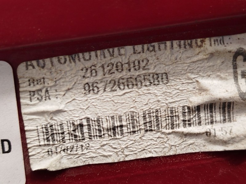 Recambio de piloto trasero izquierdo para peugeot 5008 (0u_, 0e_) 1.6 hdi referencia OEM IAM 9672666580 6350KH 