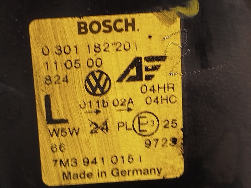 Recambio de faro izquierdo para volkswagen sharan (7m8, 7m9, 7m6) 2.0 referencia OEM IAM 7M3941015AD  0301182201