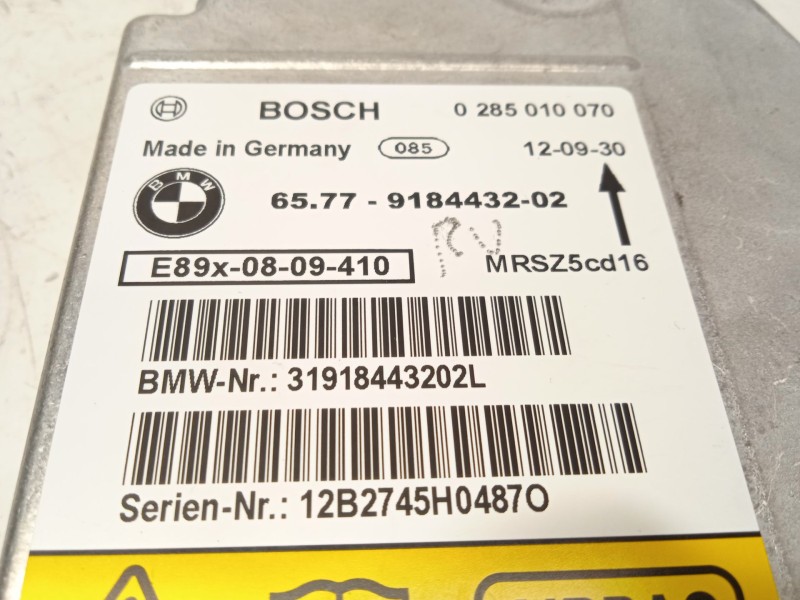 Recambio de centralita airbag para bmw x1 (e84) sdrive 18 d referencia OEM IAM 65779184432  0285010070