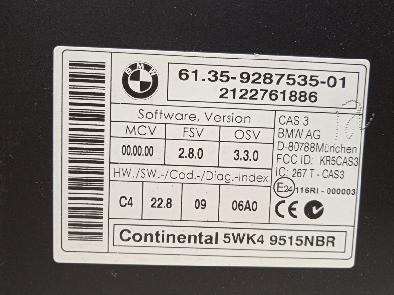 Recambio de modulo electronico para bmw x1 (e84) sdrive 18 d referencia OEM IAM 61359287535  5WK49515NBR