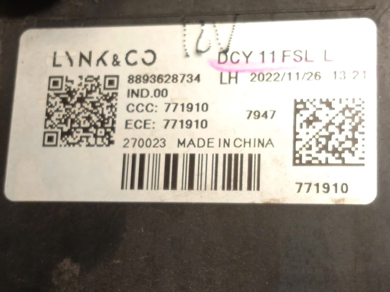 Recambio de piloto delantero izquierdo para lynk & co 01 phev referencia OEM IAM 8893628734  