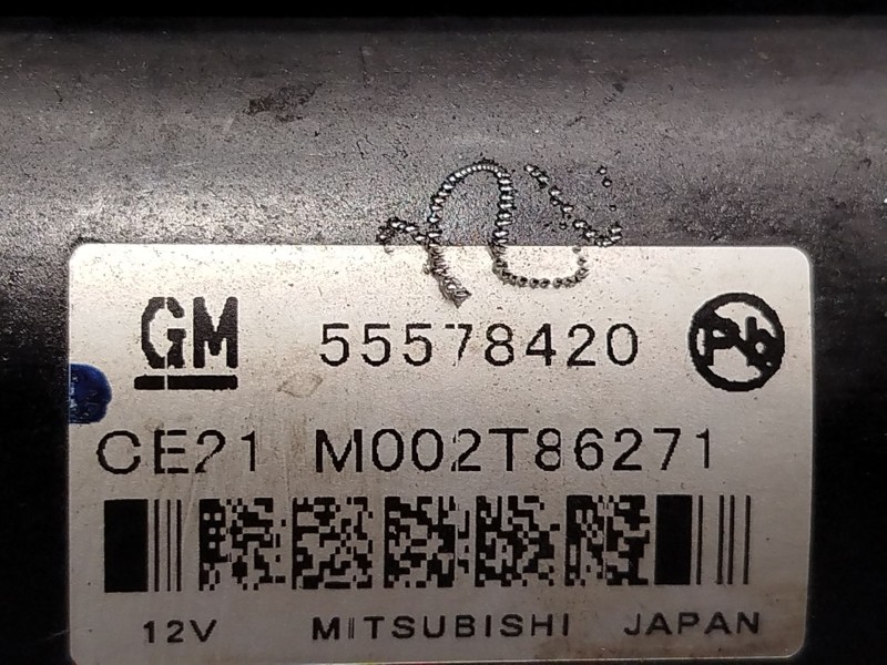 Recambio de motor arranque para opel astra j (p10) 1.7 cdti (68) referencia OEM IAM 55578420  M002T86271