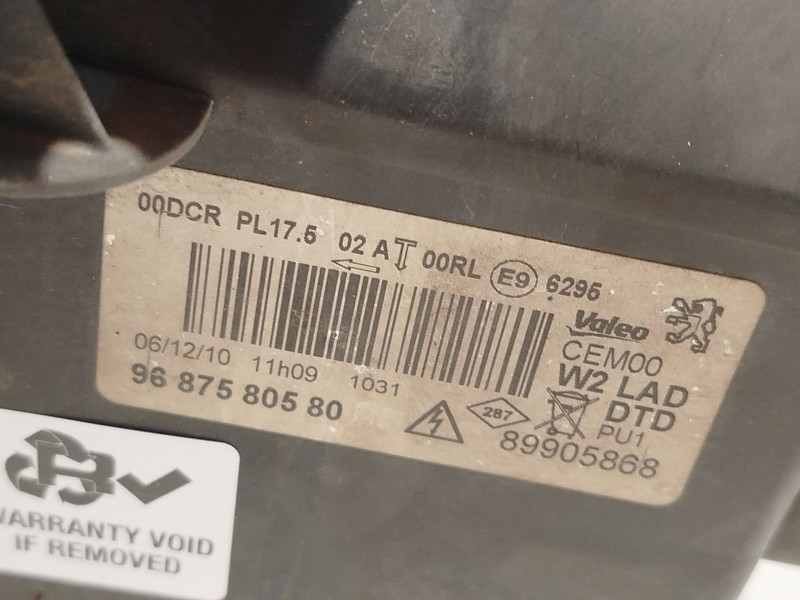 Recambio de faro derecho para peugeot 508 i (8d_) 2.2 hdi referencia OEM IAM 9687580580 1613965380 89905868
