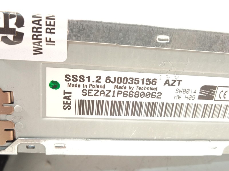 Recambio de sistema audio / radio cd para seat ibiza iv (6j5, 6p1) 1.2 referencia OEM IAM 6J0035156AZT  