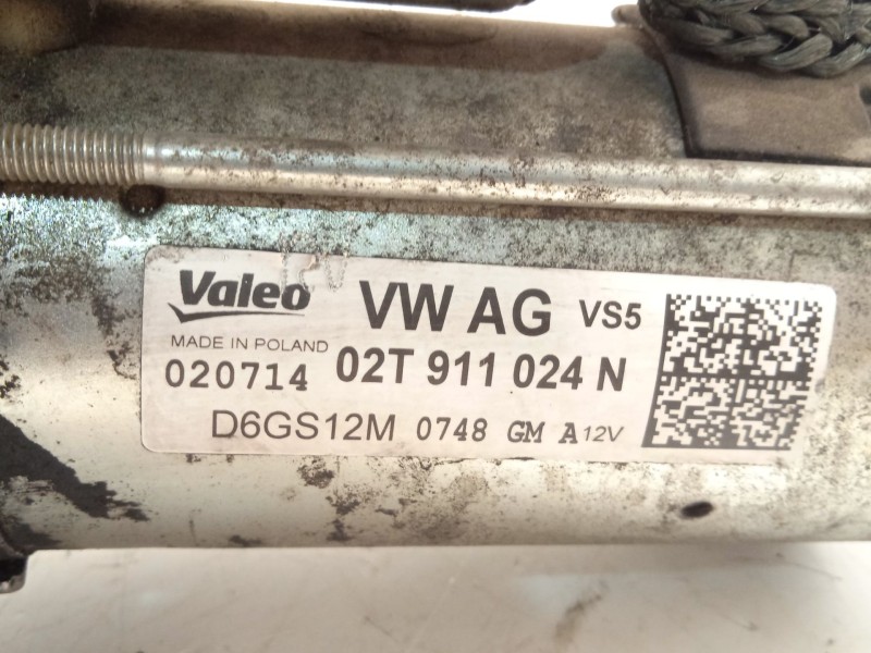 Recambio de motor arranque para seat ibiza iv (6j5, 6p1) 1.2 referencia OEM IAM 02T911024N  D6GS12M