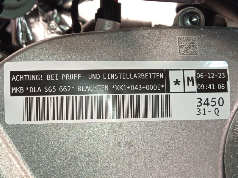 Recambio de motor completo para skoda kamiq (nw4) 1.0 tsi referencia OEM IAM DLA DLAC DLAS