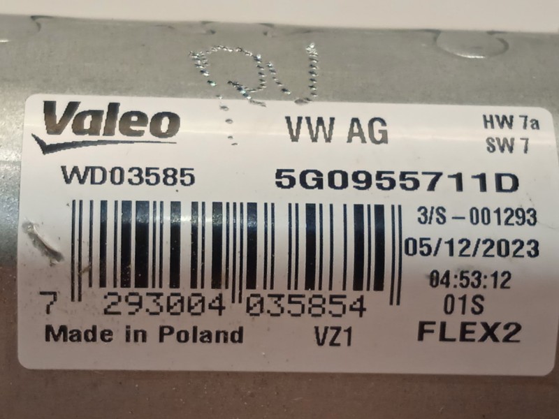 Recambio de motor limpia trasero para skoda kamiq (nw4) 1.0 tsi referencia OEM IAM 5G0955711D  WD03585
