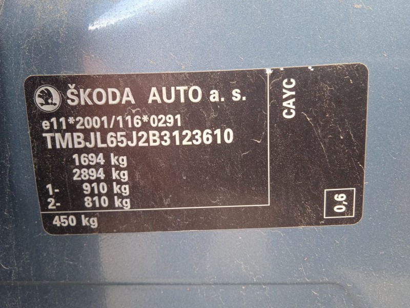 skoda fabia ii combi (545) del año 2011