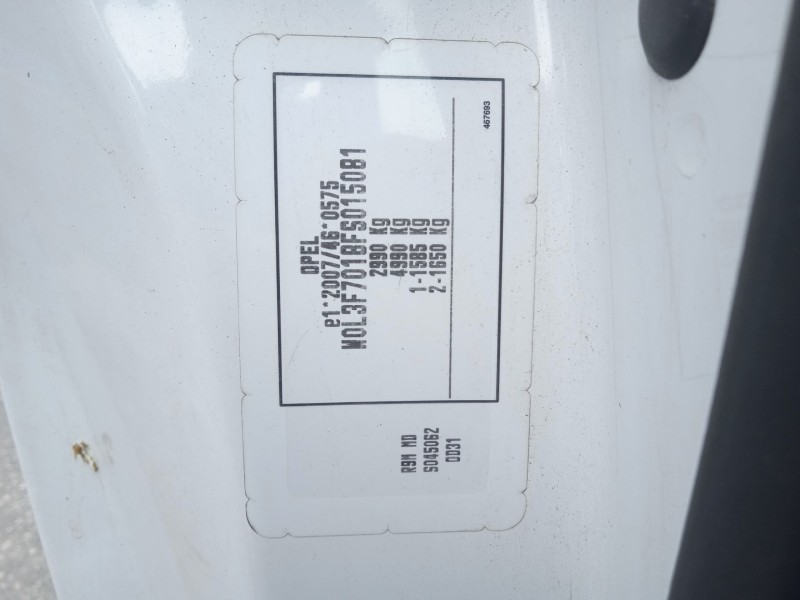 opel vivaro b furgoneta (x82) del año 2015