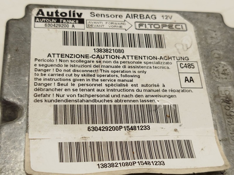 Recambio de centralita airbag para citroën nemo monospace 1.3 hdi 75 referencia OEM IAM 1383821080  630429200