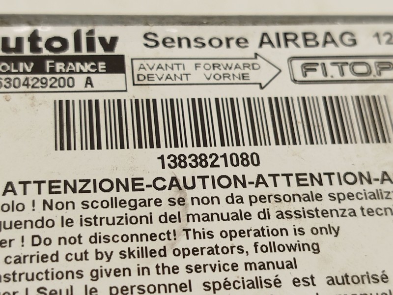 Recambio de centralita airbag para citroën nemo monospace 1.3 hdi 75 referencia OEM IAM 1383821080  630429200