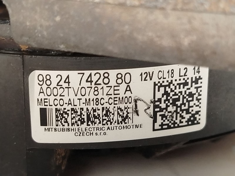 Recambio de alternador para fiat doblo furgoneta/monovolumen (510_, 511_) bluehdi 100 referencia OEM IAM 9824742880  A002TV0781Z
