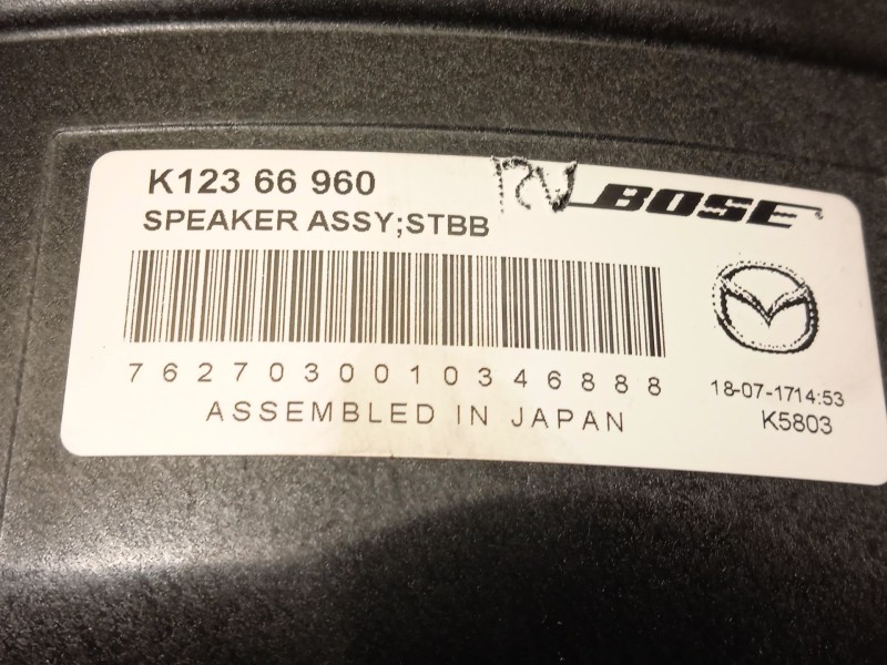 Recambio de altavoz para mazda cx-5 (kf) 2.5 awd referencia OEM IAM K123466960  