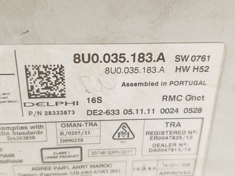Recambio de sistema navegacion gps para audi q3 (8ub, 8ug) 2.0 tdi referencia OEM IAM   28333873