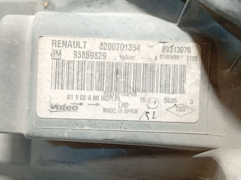 Recambio de faro izquierdo para nissan primastar autobús (x83) dci 120 referencia OEM IAM 8200701354 93859829 89313970
