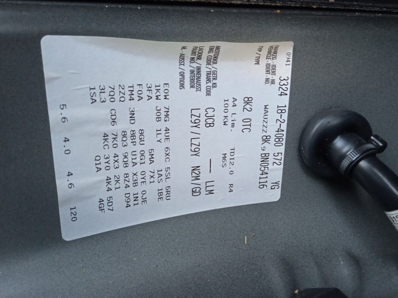 audi a4 b8 (8k2) del año 2011