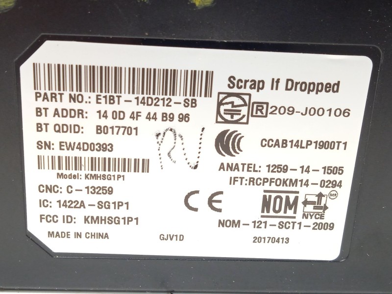 Recambio de modulo electronico para ford focus iii turnier 1.0 ecoboost referencia OEM IAM E1BT14D212SB 2117959 