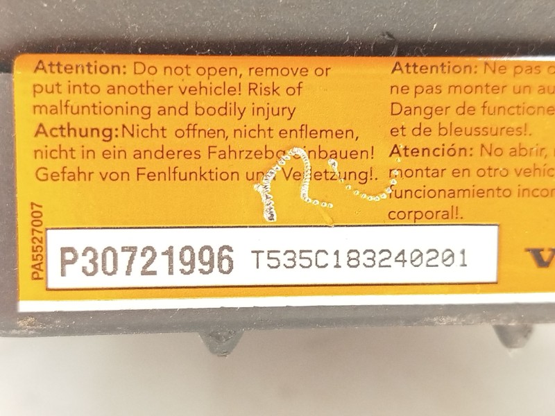 Recambio de airbag delantero izquierdo para volvo s80 ii (124) d5 referencia OEM IAM P30721996 30721996 