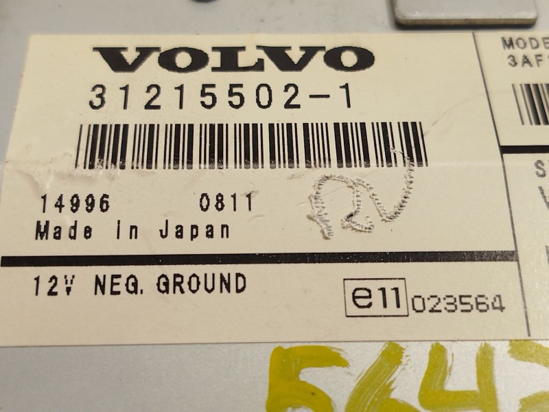 Recambio de pantalla multifuncion para volvo s80 ii (124) d5 referencia OEM IAM 31215502  3AF351F