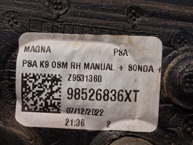 Recambio de retrovisor derecho para fiat doblo furgoneta/monovolumen (510_, 511_) bluehdi 100 referencia OEM IAM 98526836XT  