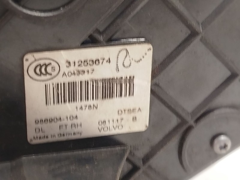 Recambio de cerradura puerta delantera derecha para volvo s80 ii (124) d5 referencia OEM IAM 31253674  