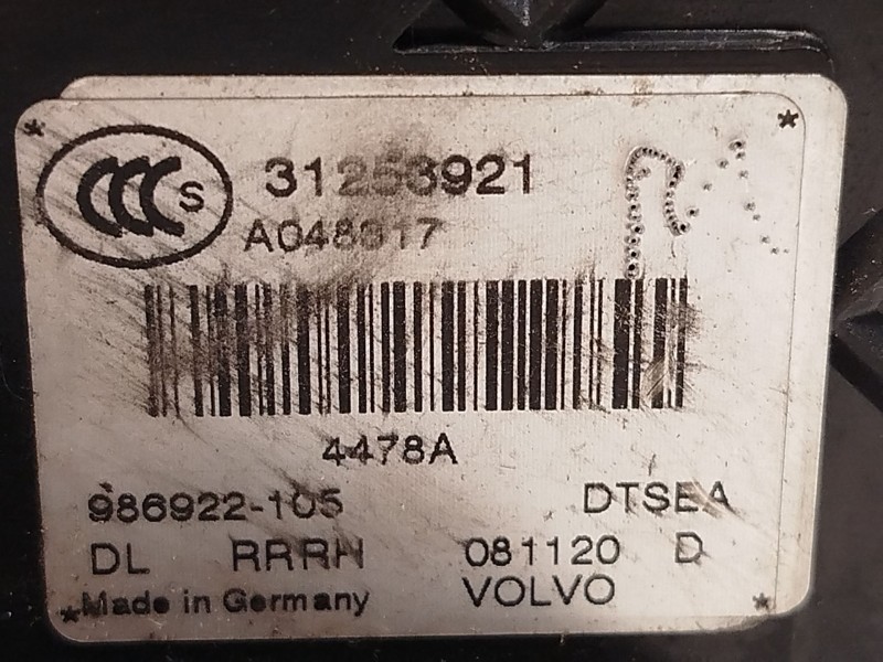 Recambio de cerradura puerta trasera derecha para volvo s80 ii (124) d5 referencia OEM IAM 31253921  