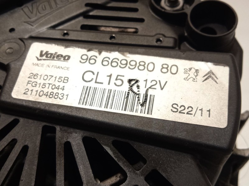 Recambio de alternador para peugeot 5008 (0u_, 0e_) 1.6 16v referencia OEM IAM 9666998080 2610715B FG15T044