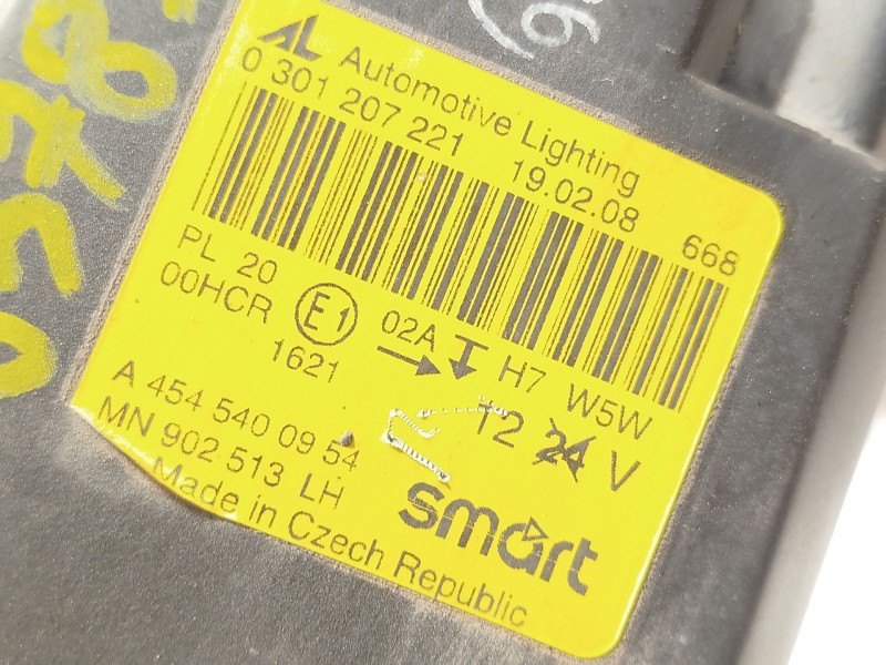Recambio de faro izquierdo para smart forfour (454) 1.1 (454.030) referencia OEM IAM A4545400954 MN902513 0301207221