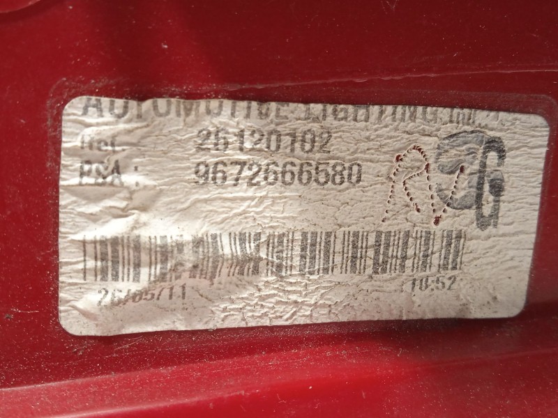 Recambio de piloto trasero izquierdo para peugeot 5008 (0u_, 0e_) 1.6 16v referencia OEM IAM 9672666580 6350 KH 