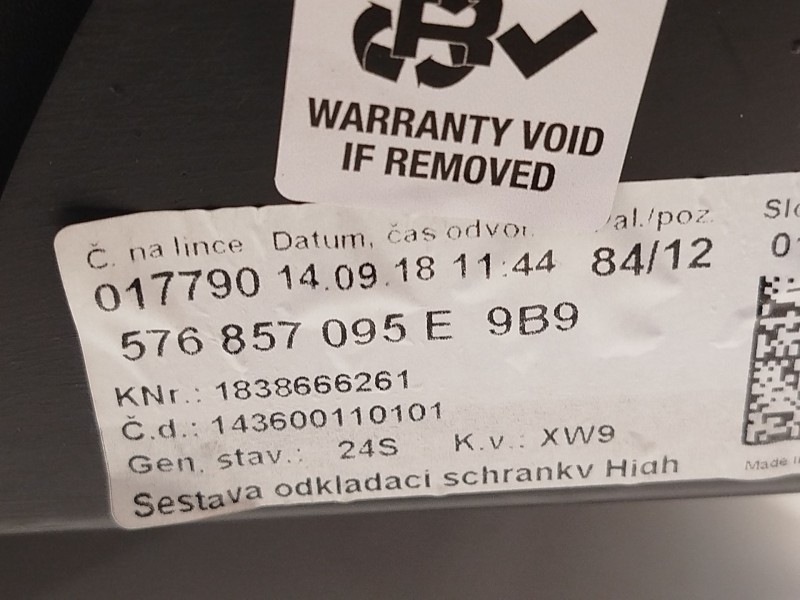 Recambio de guantera para seat ateca (kh7, khp) 1.5 tsi referencia OEM IAM 576857095E 576857095E9B9 