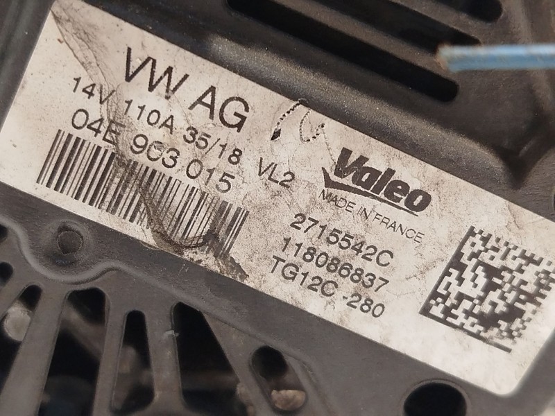 Recambio de alternador para seat ateca (kh7, khp) 1.5 tsi referencia OEM IAM 04E903015  TG12C280