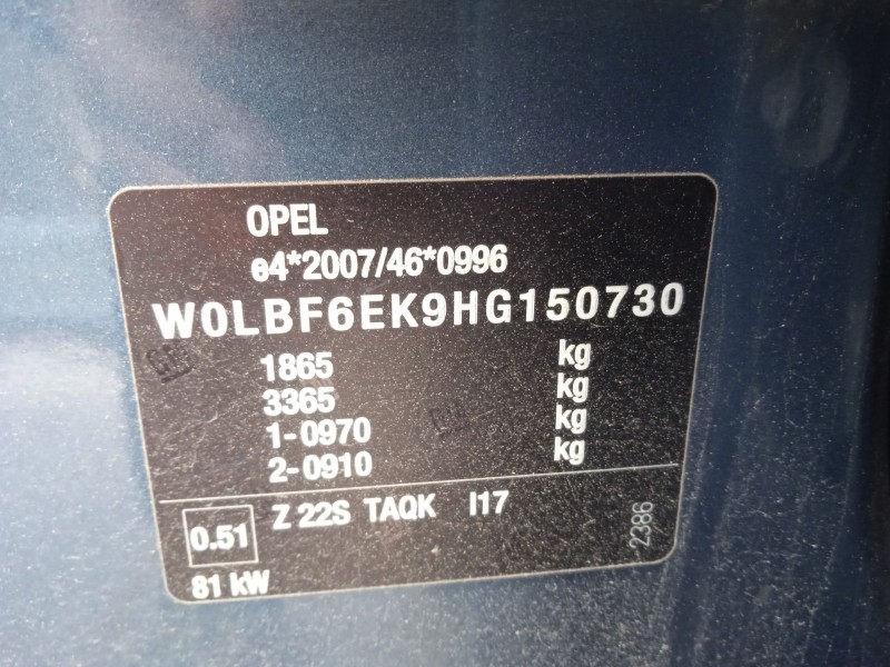 opel astra k (b16) del año 2018