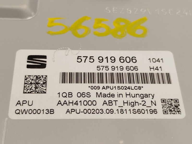 Recambio de pantalla multifuncion para seat ateca (kh7, khp) 1.5 tsi referencia OEM IAM 575919606  