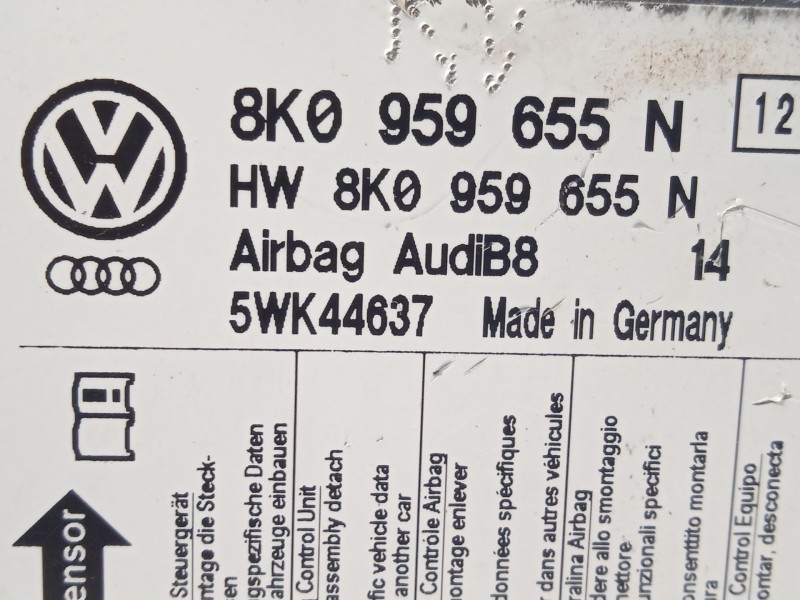 Recambio de kit airbag para audi a5 descapotable (8f7) 3.0 tdi referencia OEM IAM 8T1857003C24A 8T0880204H 8R0880201N6PS