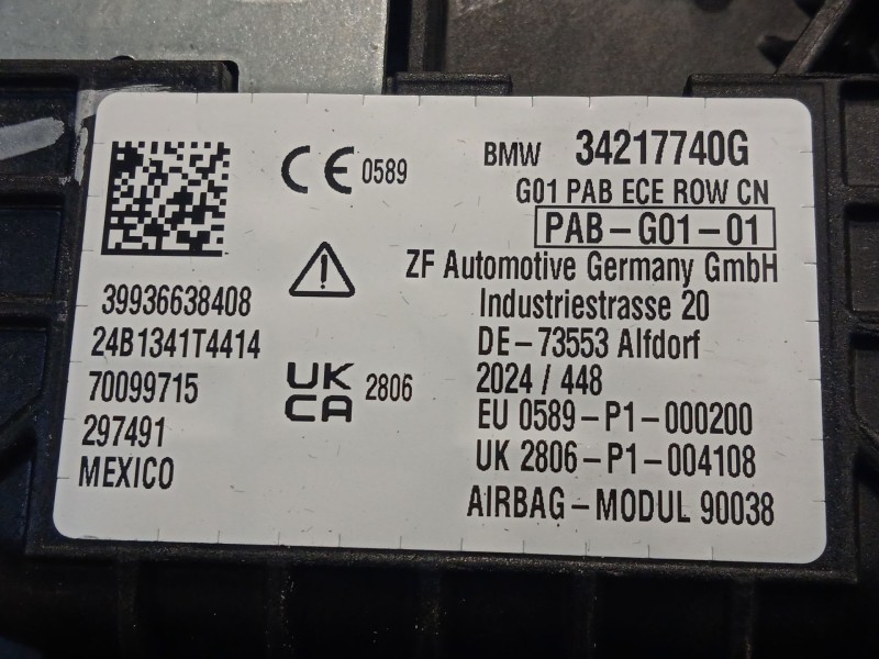 Recambio de kit airbag para bmw x3 (g01, f97, g08) m competition referencia OEM IAM 51459631014 72119366384 32307855724