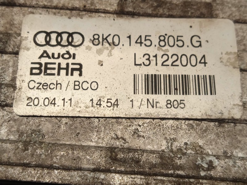 Recambio de intercooler para audi a4 b8 (8k2) 2.0 tdi referencia OEM IAM 8K0145805G  