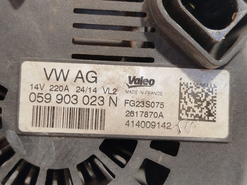 Recambio de alternador para porsche panamera (970) 3.0 d referencia OEM IAM 059903023N 2617870A FG23S075