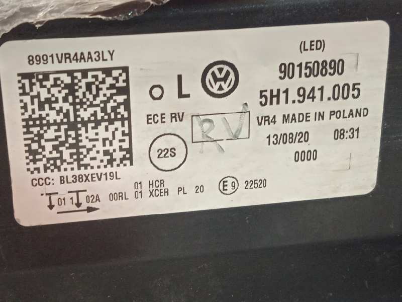 Recambio de faro izquierdo para volkswagen golf viii lim. (cd1) style referencia OEM IAM 5H1941005  90150890