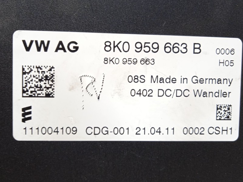 Recambio de modulo electronico para audi a4 b8 (8k2) 2.0 tdi referencia OEM IAM 8K0959663B  
