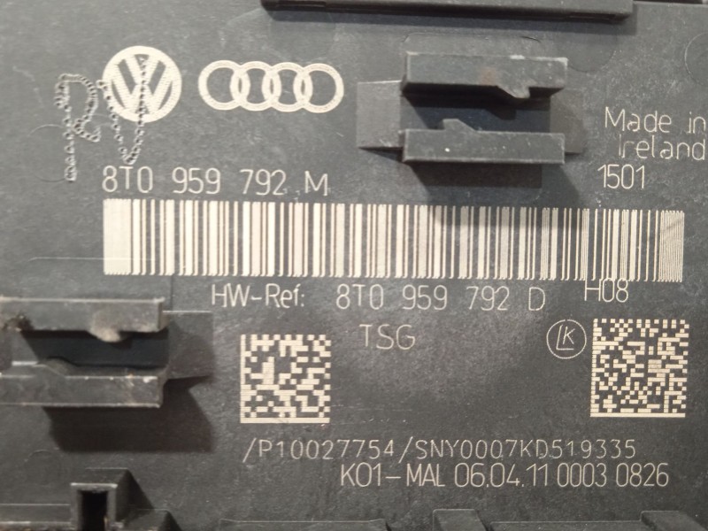 Recambio de modulo confort para audi a4 b8 (8k2) 2.0 tdi referencia OEM IAM 8T0959792M  