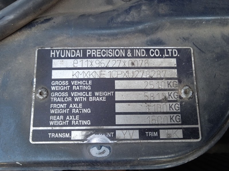 hyundai galloper ii (jk-01) del año 1998