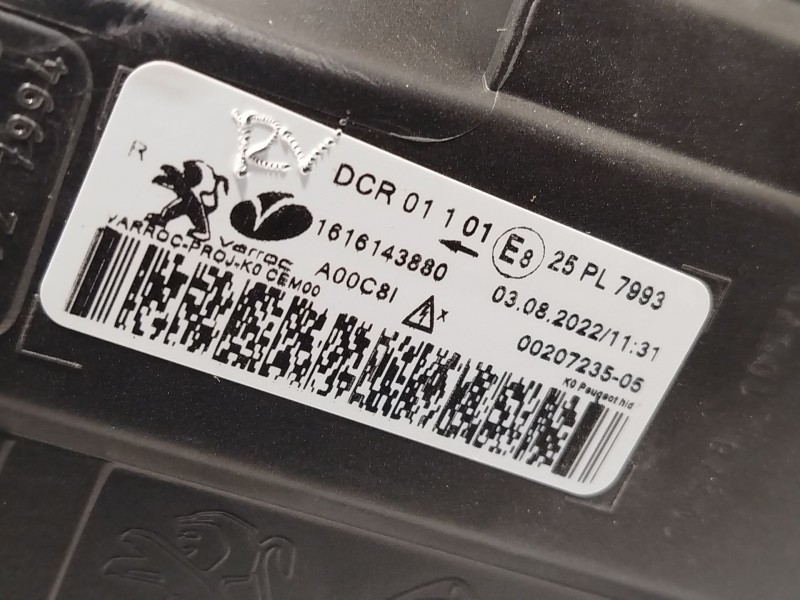 Recambio de faro derecho para peugeot traveller autobús (v_) 1.5 bluehdi 100 referencia OEM IAM 1616143880  