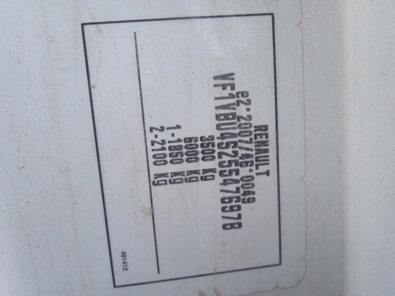 renault master iii caja/chasis (ev, hv, uv) del año 2016