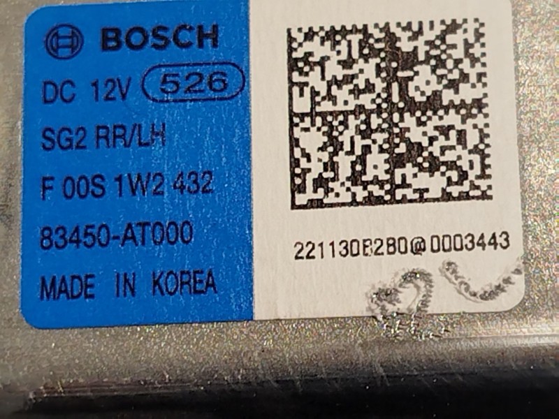 Recambio de elevalunas trasero izquierdo para kia niro ii (sg2) ev referencia OEM IAM 83470AT000 83450AT000 F00S1W2432